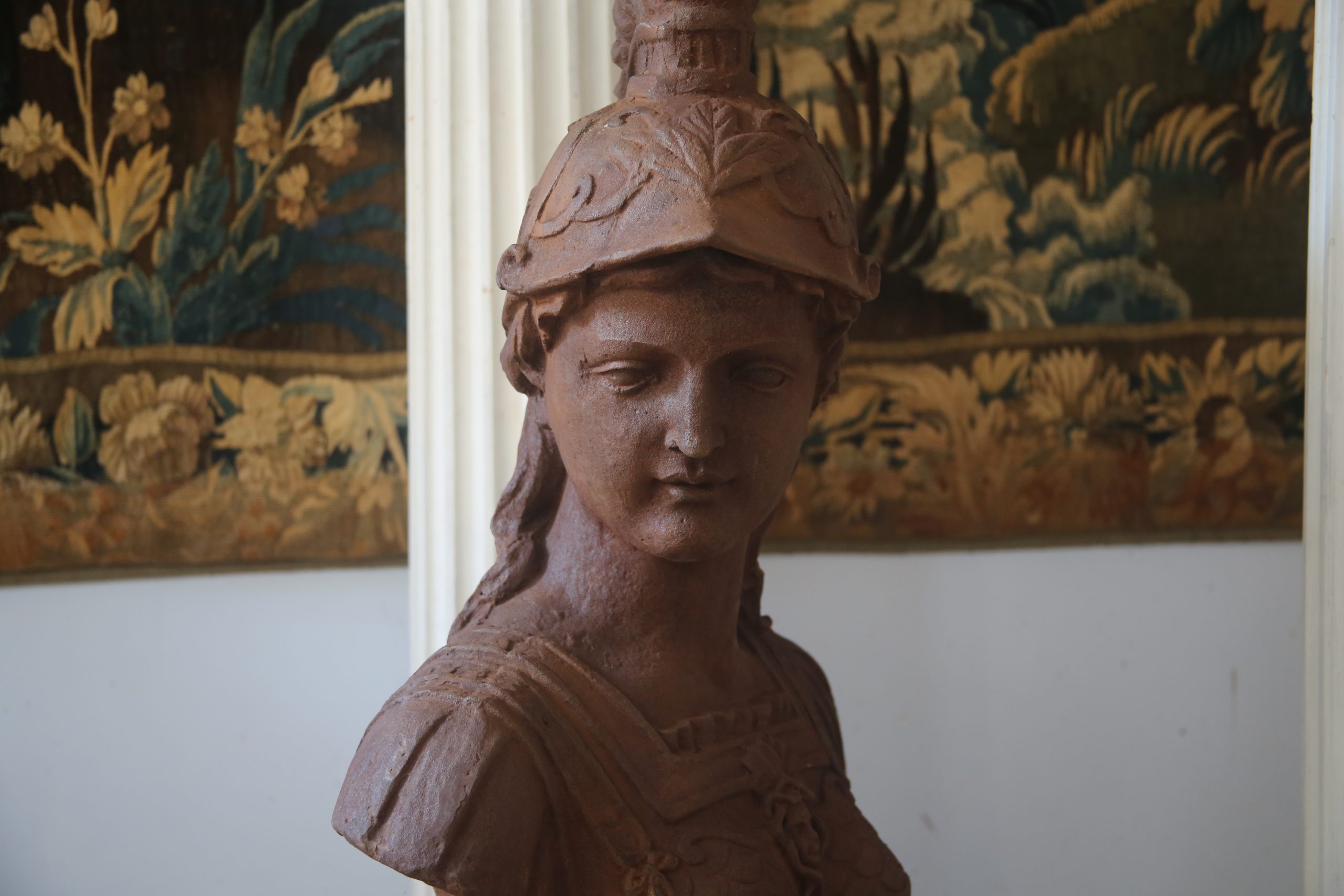 Important buste d'Athéna en fonte, XXe – Image 2