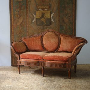 Canapé/banquette à Chassis En Noyer Mouluré, Italie, XVIII-xixe
