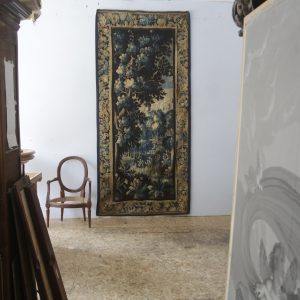 Tapisserie d’Aubusson, verdure du XVIIIe siècle
