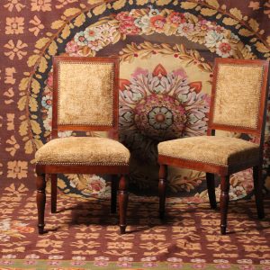 Paire de chaises en acajou d'époque Empire, estampillées Jacob Desmalter vers 1810