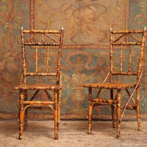Paire de chaises en bambou et rotin dans le style de la Maison Perret & Vibert, fin XIXe