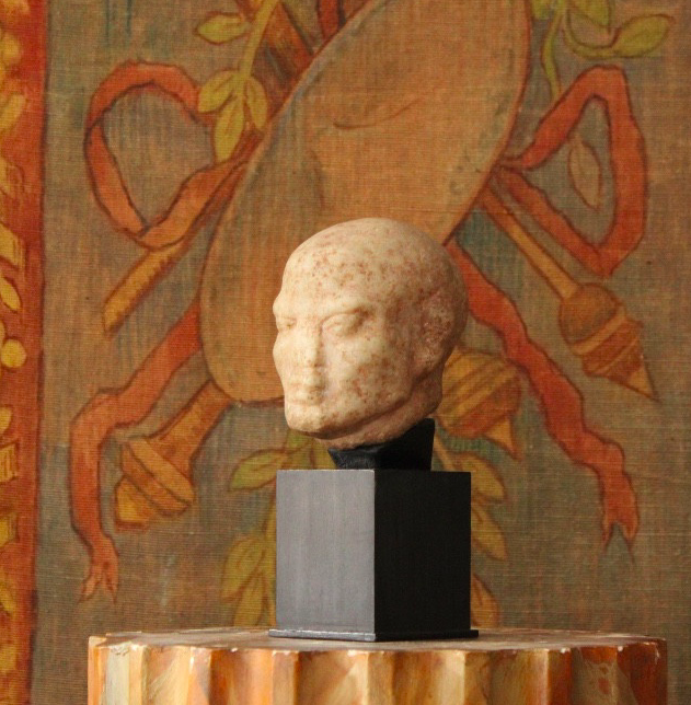Tête masculine en marbre de style Antique, XIXe