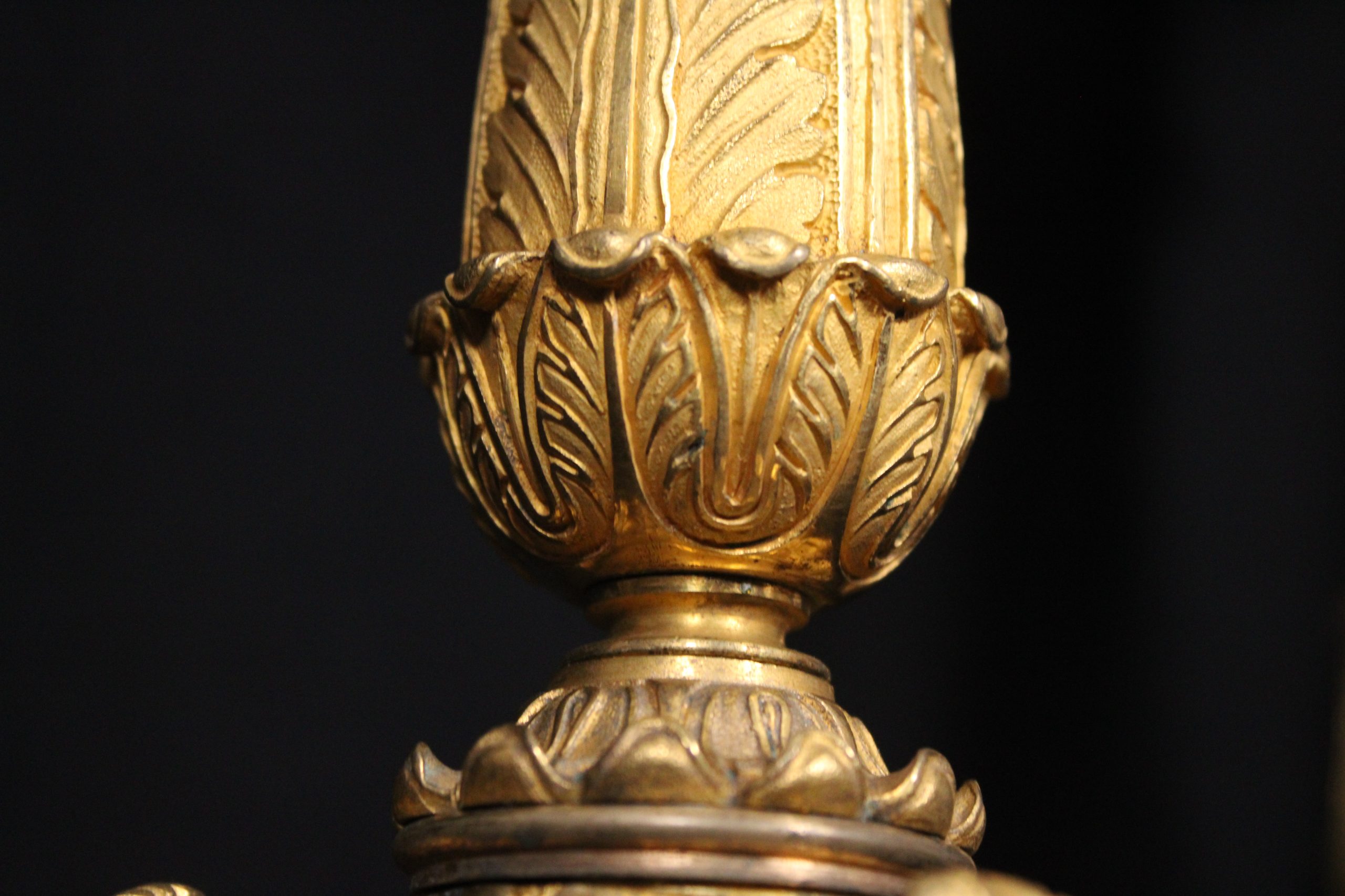Paire de candélabres à 6 lumières, en bronze doré, d'époque XIXe Charles X – Image 7