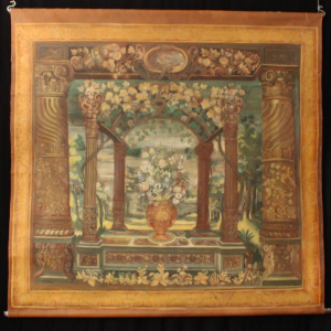 Toile peinte d'après une tapisserie anversoise du XVIIes
