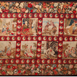 Tapisserie au point, broderie de Berlin, XIXe s