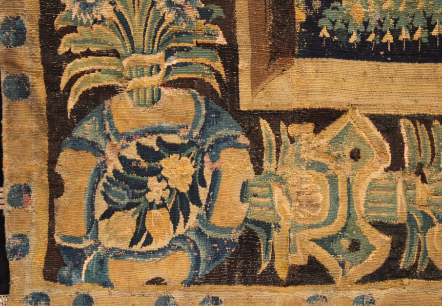 Tapisserie de laine et de soie animée par la déesse Cérès, ouvrage tissé dans un atelier flamand d'Audenarde dans la 1ère moitié du XVIIe siècle.