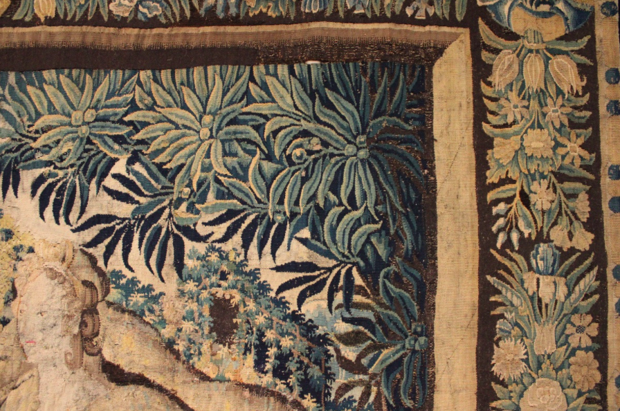 Tapisserie de laine et de soie animée par la déesse Cérès, ouvrage tissé dans un atelier flamand d'Audenarde dans la 1ère moitié du XVIIe siècle.