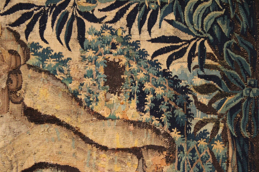 Tapisserie de laine et de soie animée par la déesse Cérès, ouvrage tissé dans un atelier flamand d'Audenarde dans la 1ère moitié du XVIIe siècle.