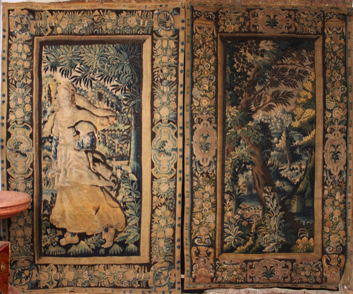 Tapisserie de laine et de soie animée par la déesse Cérès, ouvrage tissé dans un atelier flamand d'Audenarde dans la 1ère moitié du XVIIe siècle.