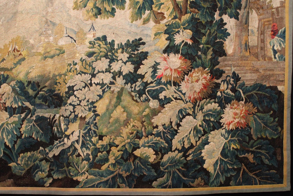Tapisserie "Verdure à pagode", Aubusson XVIIIe siècle