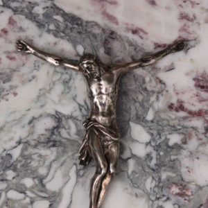Christ mort, Cristo morto, en argent massif, XVIIIe