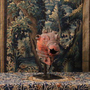 Tête de bœuf de style antique, terre cuite, XIXe