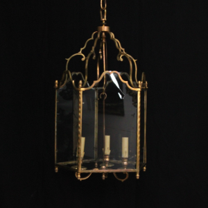 Lanterne en bronze et verre, XXe s