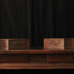 Paire de socles / porte-vase en fonte, style Empire