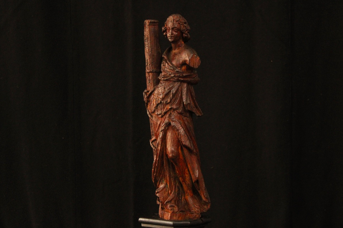 Sculpture en bois Ange portant la colonne de la Passion, XVIe s