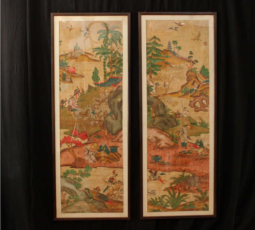 Paire de papiers peints, France, XVIIIe s