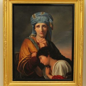 Tableau, peinture, huile sur toile d'après François-Joseph Navez (1787-1869) "Agar et Ismaël"