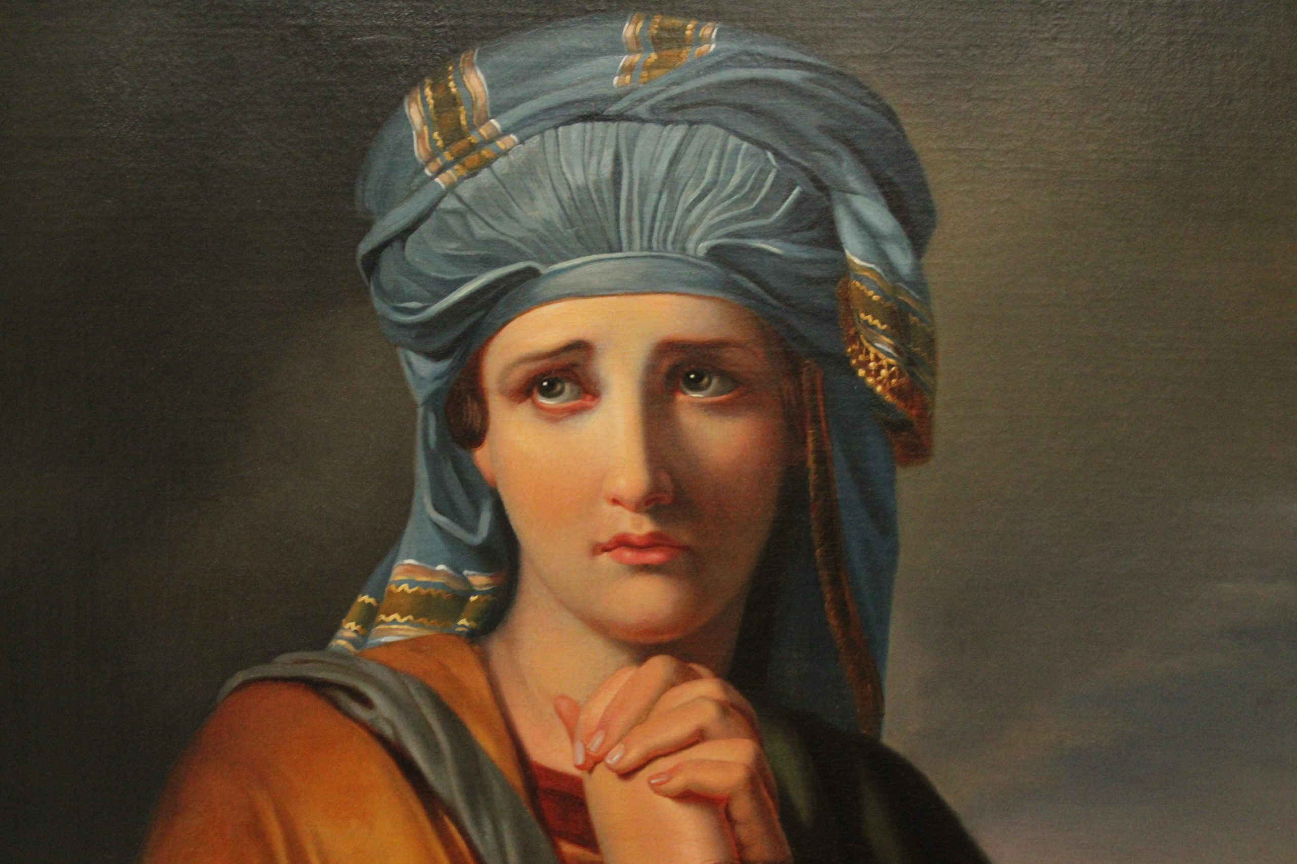 Tableau, peinture, huile sur toile d'après François-Joseph Navez (1787-1869) "Agar et Ismaël" – Image 3