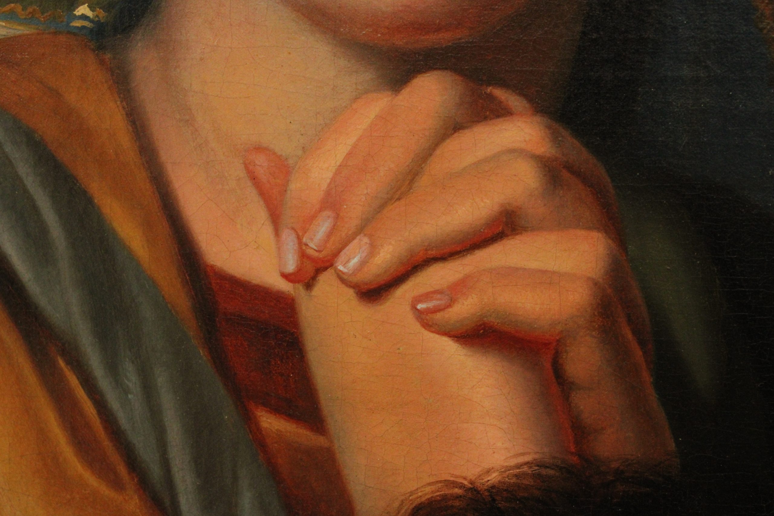 Tableau, peinture, huile sur toile d'après François-Joseph Navez (1787-1869) "Agar et Ismaël" – Image 5
