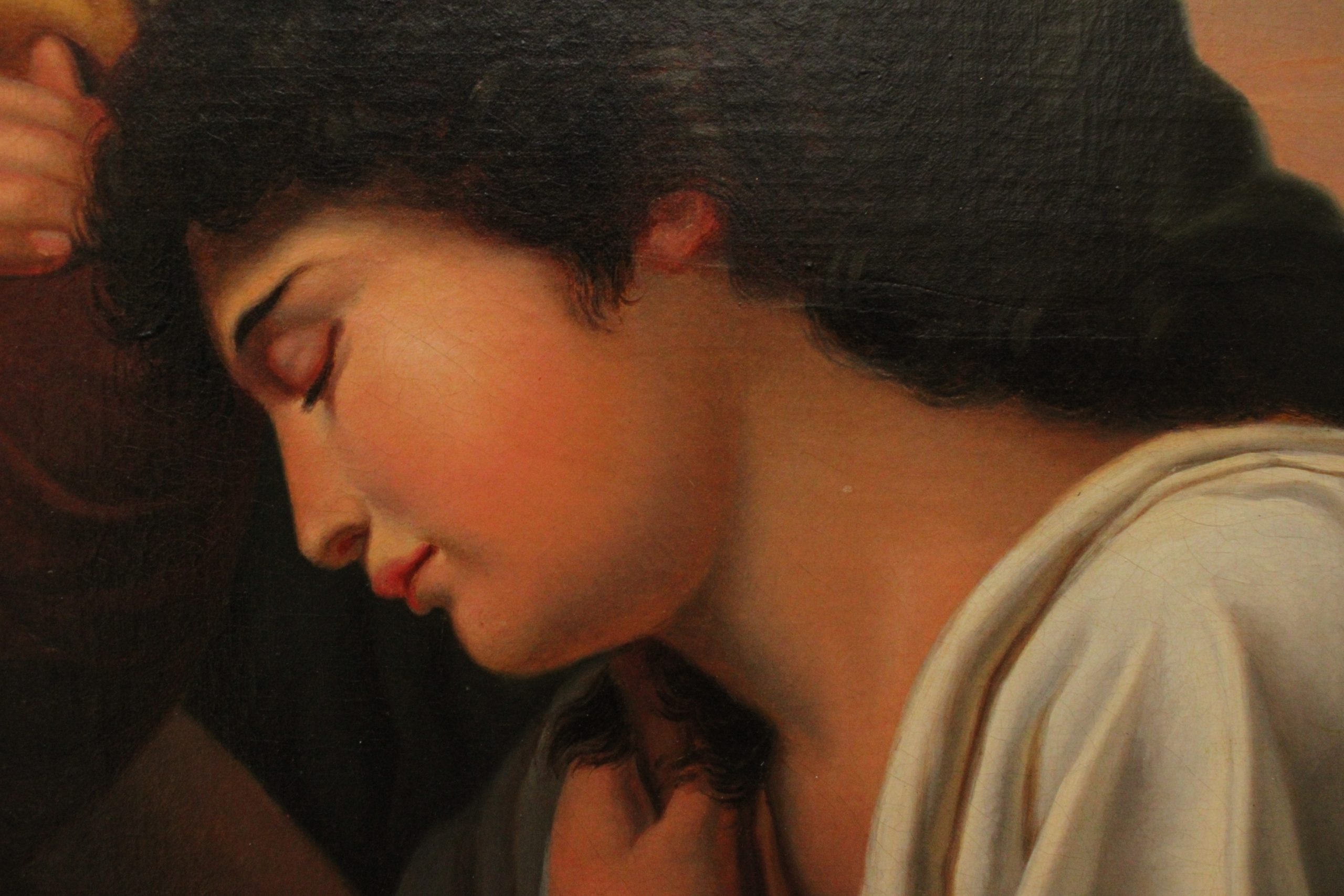 Tableau, peinture, huile sur toile d'après François-Joseph Navez (1787-1869) "Agar et Ismaël" – Image 2