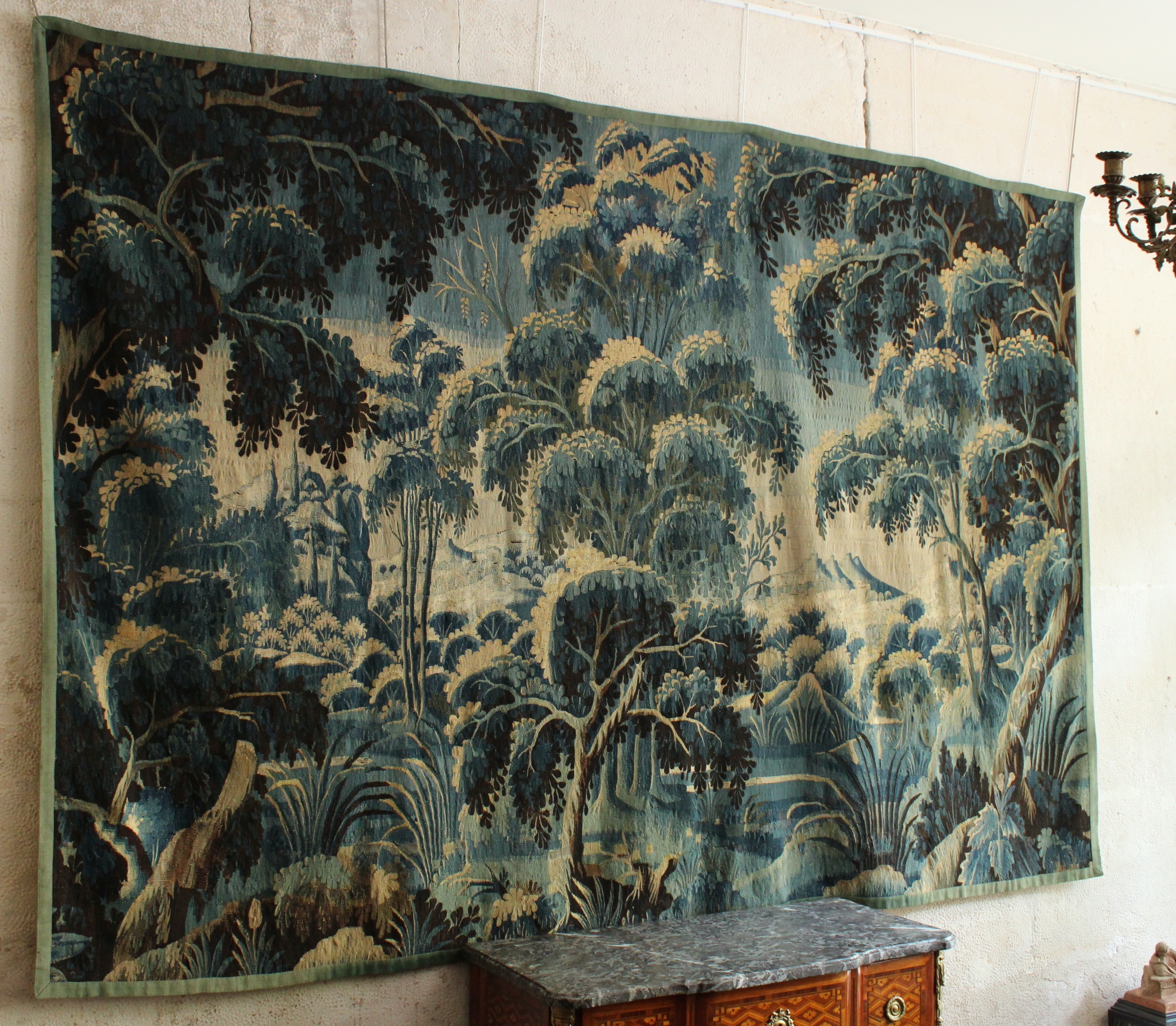 Verdure, tapisserie d'Audenarde, XVIIe s