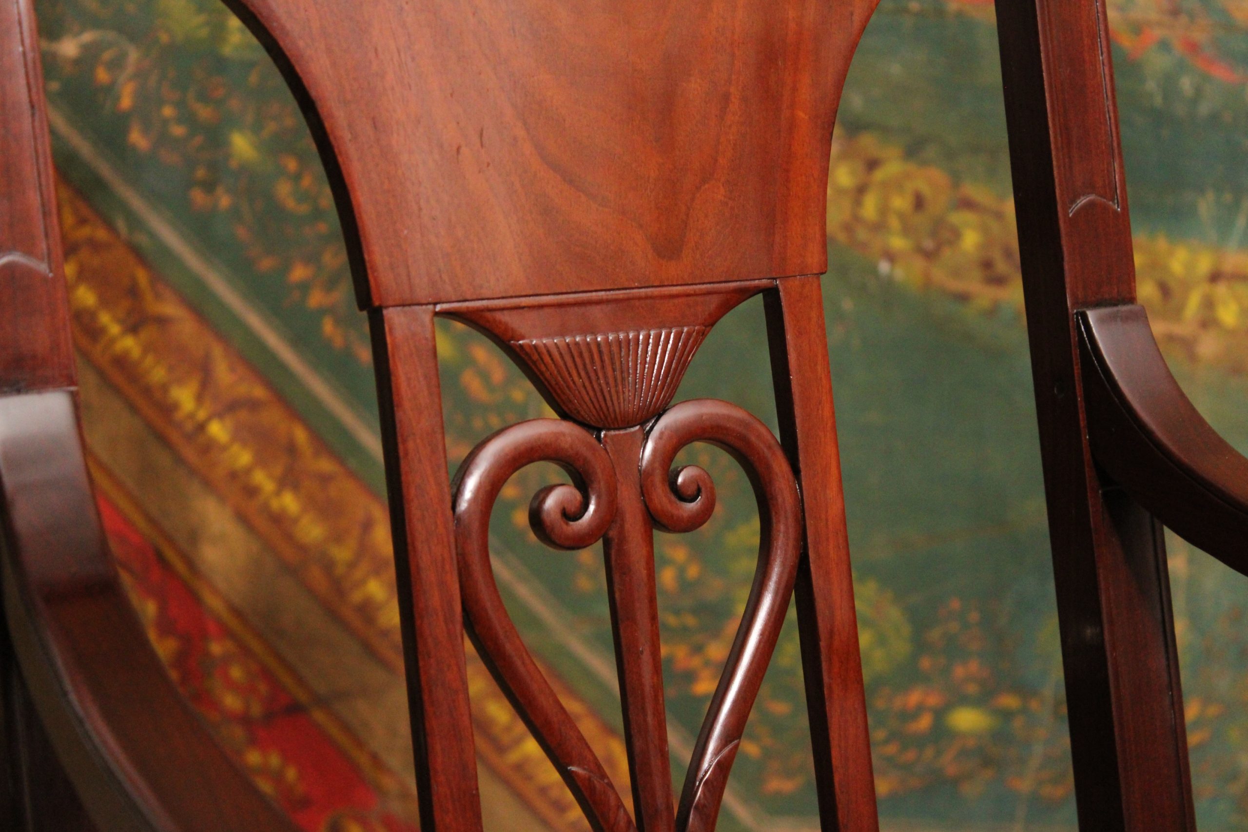 Fauteuil en acajou ajouré, attribué à Jacob Frères, vers 1800 – Image 3