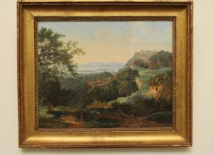 Gouache, paysage d'Arcadie, néoclassique 1ère moitié XIXe siècle