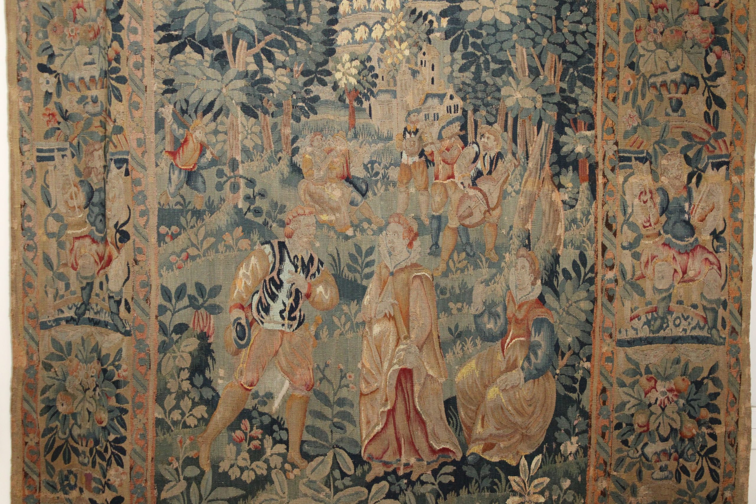 Tapisserie Flamande à scène galante, XVIIème siècle – Image 3