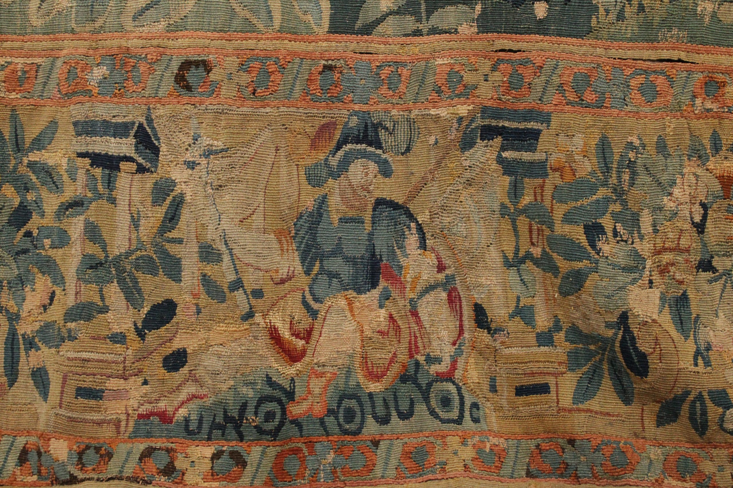 Tapisserie Flamande à scène galante, XVIIème siècle – Image 5